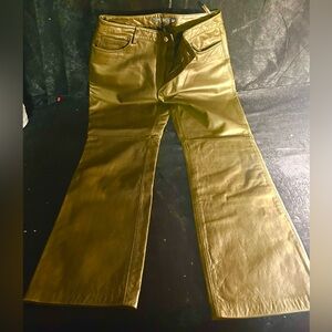 GAP olive green Flare Women's  leather Jeans/pants